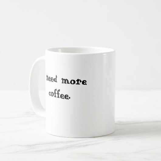 Argh! それは再度月曜日です! 私はより多くのコーヒーを必要とします コーヒーマグカップ (正面左)