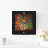 Argo Navisの星座のカリーナの星雲 スクエア壁時計 (ホーム)