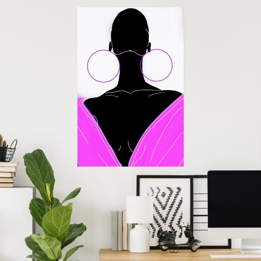 Argolas original - deep pink ポスター (ホームオフィス)