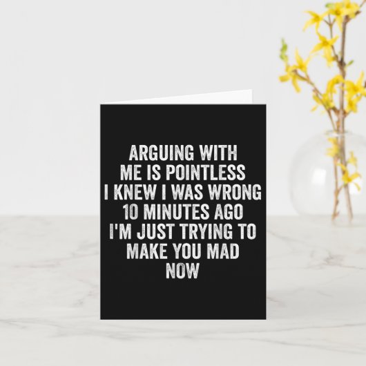 Arguing With Me Is Pointless I Knew I Was Wrong  カード (黄色い花)