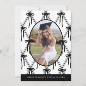 Argyle Bows Graduation Party Invitation Photo Card 招待状 (正面)