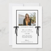 Argyle Bows Graduation Party Invitation Photo Card 招待状 (裏面)