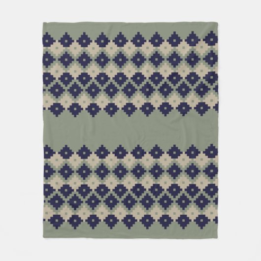 Argyle fair isle seamless pattern designabstract, フリースブランケット (正面)