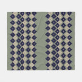 Argyle fair isle seamless pattern designabstract, フリースブランケット (正面(横))