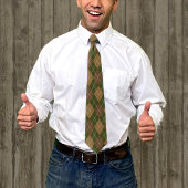 Argyle in Camo Colors - Green and Browns Diamond ネクタイ