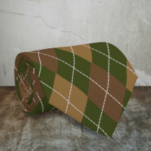 Argyle in Camo Colors - Green and Browns Diamond