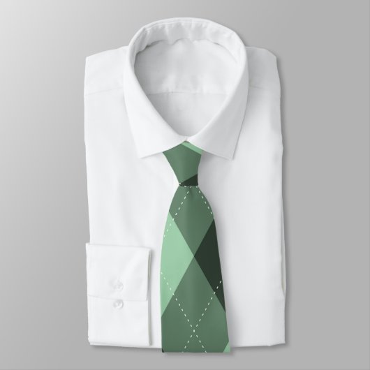 Argyle Monogram Hidden Initial Green ネクタイ (タイ)