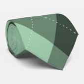 Argyle Monogram Hidden Initial Green ネクタイ (ロール)