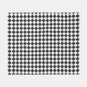 Argyle plaid. Scottish pattern in white and black フリースブランケット (正面(横))