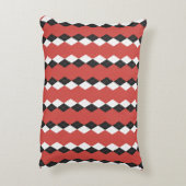 Argyle plaid. Scottish pattern in white, black an アクセントクッション (裏面(縦))