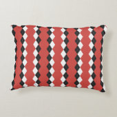 Argyle plaid. Scottish pattern in white, black an アクセントクッション (裏面)