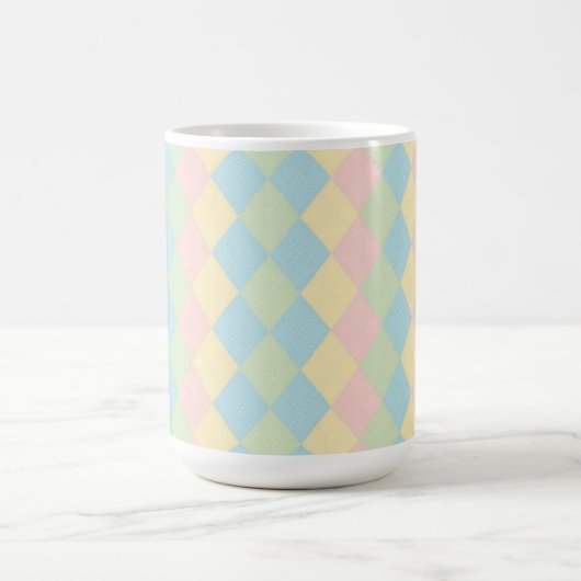 Argyle spring pastel colored pattern コーヒーマグカップ (中央)
