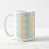 Argyle spring pastel colored pattern コーヒーマグカップ (左)
