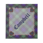Argyllスコットランドのクランタータンチェックのキャンベル – Plaid ノートパッド (正面)