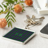 Argyll Districtタータンチェックとモノグラム/イニシャル キーホルダー (側面)