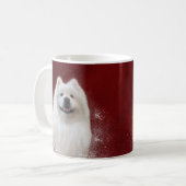 Ari the SamoyedコレクションRED コーヒーマグカップ (正面左)