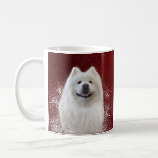 Ari the SamoyedコレクションRED コーヒーマグカップ (左)