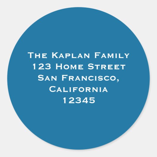 Ari Yonatan 1.5インチ差出人住所封筒用シール ラウンドシール (正面)