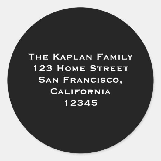 Ari Yonatan 1.5インチ差出人住所封筒用シール ラウンドシール (正面)