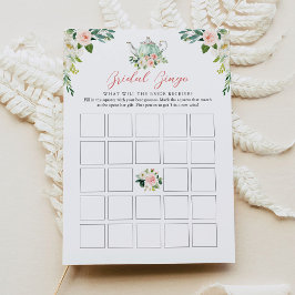 ARIAティーパーティーブライダルシャワービンゴゲーム 招待状