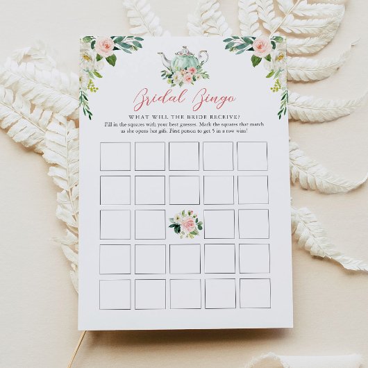 ARIAティーパーティーブライダルシャワービンゴゲーム 招待状