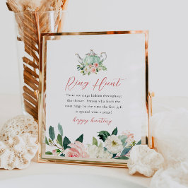 ARIAティーパーティーリングや輪狩りブライダルシャワーゲーム ポスター