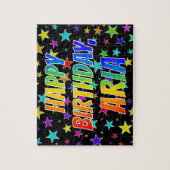 "ARIA"名、おもしろい"ハッピーバースデー" ジグソーパズル (縦)