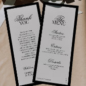 Aria | Black and Beige Minimal Classic Wedding  メニュー