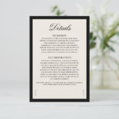 Aria | Black Beige Wedding Details Enclosure Card エンクロージャーカード (スタンド正面)