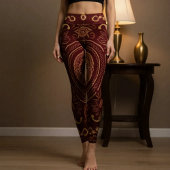 Aria Grace Crimson Lotus Mandala Latin Heritage レギンス