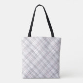 Aria Grace Frost & Sky Nordic Plaid Pattern Name トートバッグ (裏面)