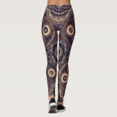 Aria Grace Indigo Marigold Paisley Tapestry レギンス (裏面)