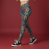 Aria Grace Majestic Indigo Paisley Boho レギンス