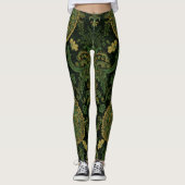 Aria Grace Regal Emerald Paisley Boho Design レギンス (正面)