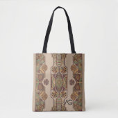 Aria Grace Urban Bloom Art Deco Mosaic Pattern トートバッグ (正面)