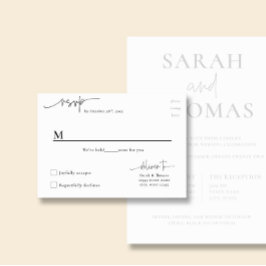ARIA Minimalist RSVP Postcard for Wedding & Events エンクロージャーカード