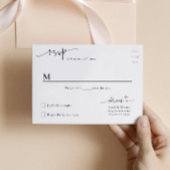 ARIA Minimalist RSVP Postcard for Wedding & Events エンクロージャーカード