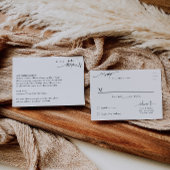 ARIA Minimalist RSVP Postcard for Wedding & Events エンクロージャーカード