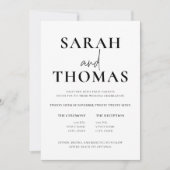 ARIA | Minimalist Simple Wedding Invitation 招待状 (正面)