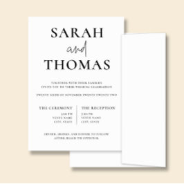 ARIA | Minimalist Simple Wedding Invitation 招待状