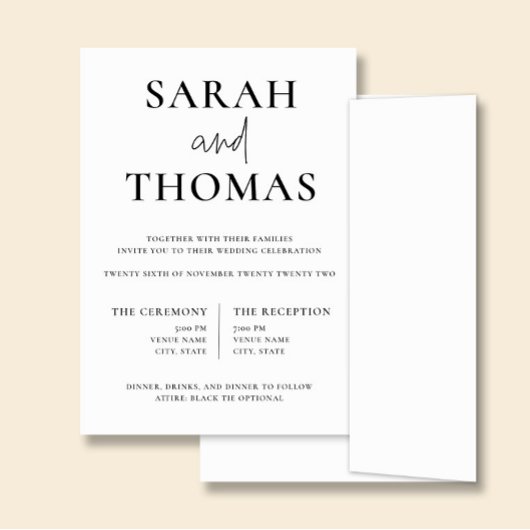 ARIA | Minimalist Simple Wedding Invitation 招待状