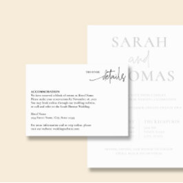 ARIA Minimalist Wedding Details Enclosure Card エンクロージャーカード