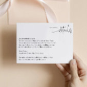 ARIA Minimalist Wedding Details Enclosure Card エンクロージャーカード