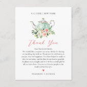 ARIA TeaパーティーメニューとThank You Note エンクロージャーカード (正面)