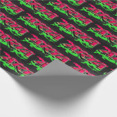Aria Vorname Name Graffiti red green ラッピングペーパー (角)