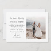 ARIA Wedding Announcement Elopement Card w/ Photo 招待状 (裏面)