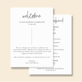 ARIA | Wedding Program Welcome Card 招待状