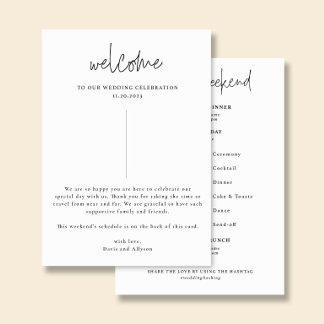 ARIA | Wedding Program Welcome Card 招待状