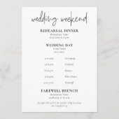 ARIA | Wedding Program Welcome Card 招待状 (裏面)