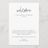 ARIA | Wedding Program Welcome Card 招待状 (正面)
